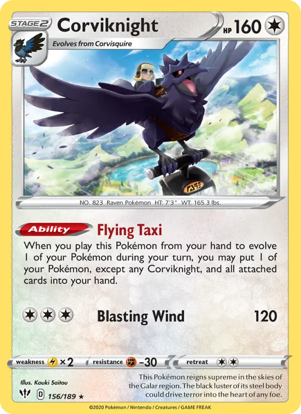Corviknight — Darkness Ablaze card #156