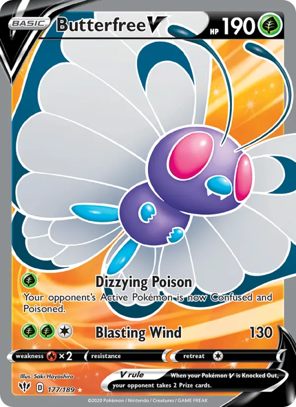 Butterfree V — Darkness Ablaze card #177