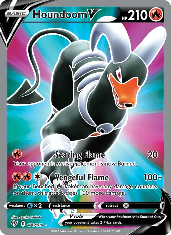 Houndoom V — Darkness Ablaze card #178