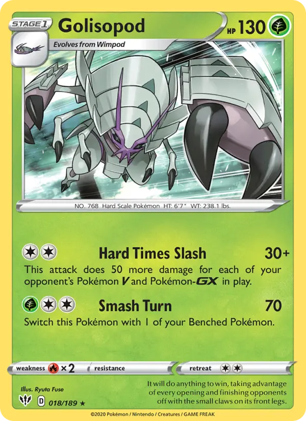 Golisopod — Darkness Ablaze card #18