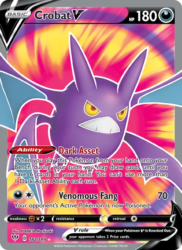 Crobat V — Darkness Ablaze card #182
