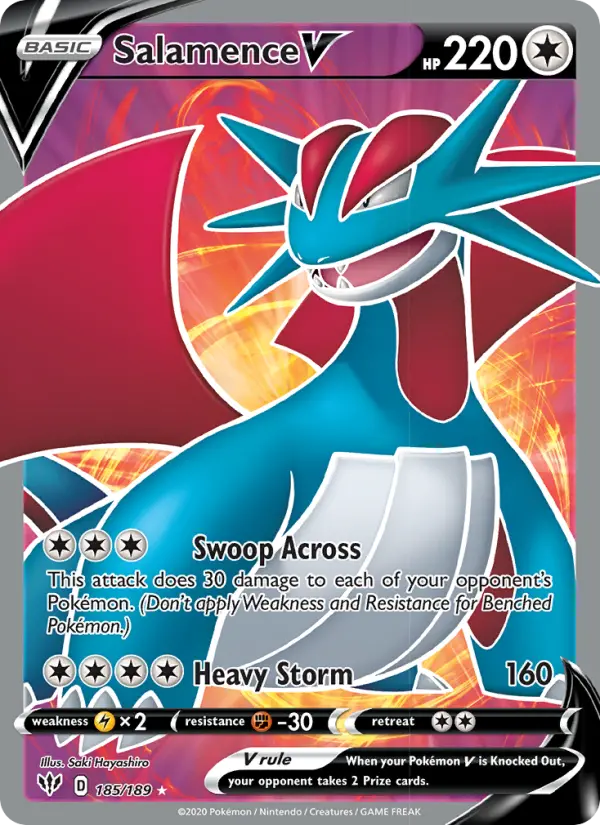 Salamence V — Darkness Ablaze card #185