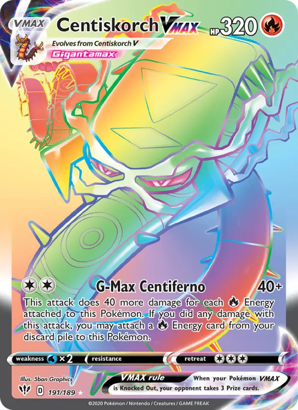 Centiskorch VMAX — Darkness Ablaze card #191
