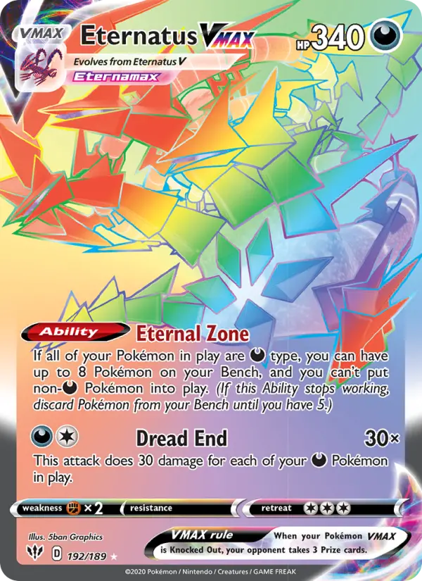 Eternatus VMAX — Darkness Ablaze card #192