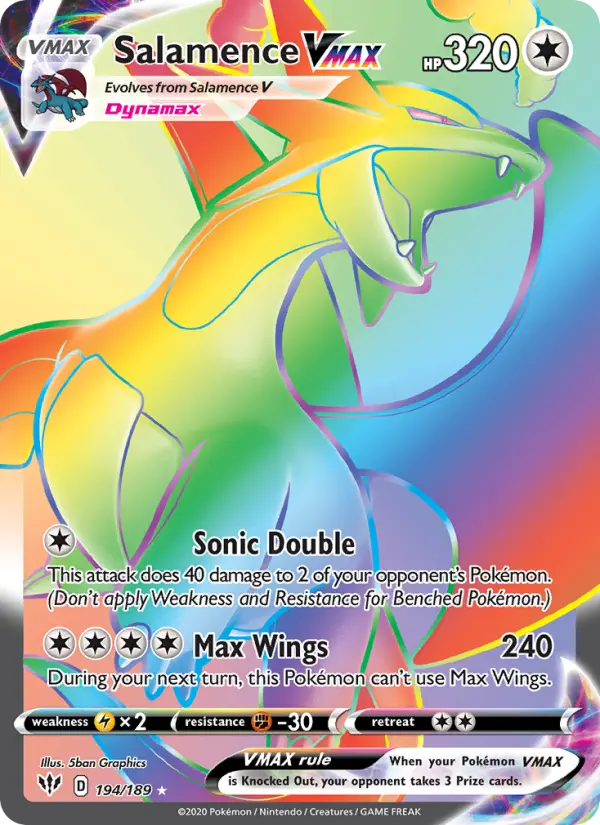 Salamence VMAX — Darkness Ablaze card #194