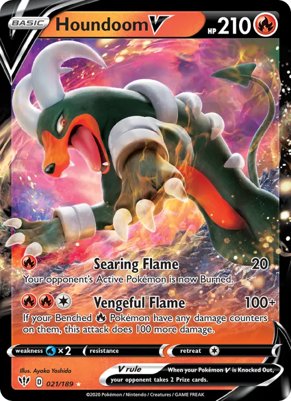 Houndoom V — Darkness Ablaze card #21