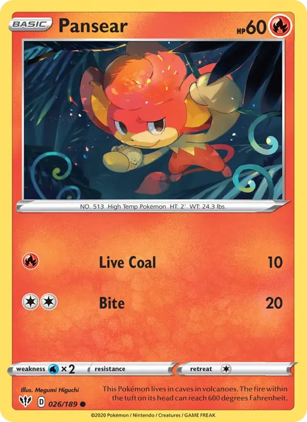 Pansear — Darkness Ablaze card #26