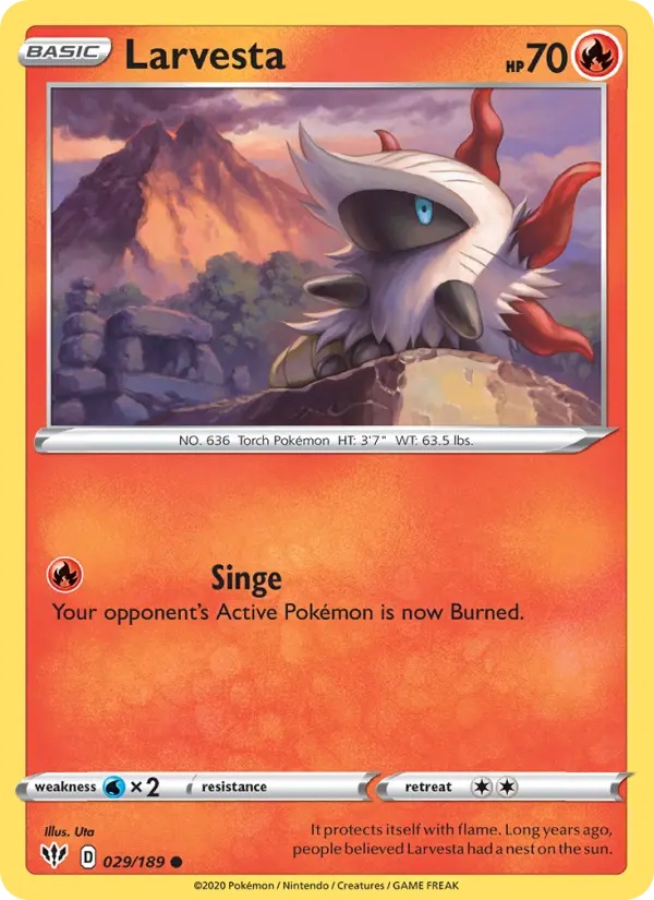 Larvesta — Darkness Ablaze card #29