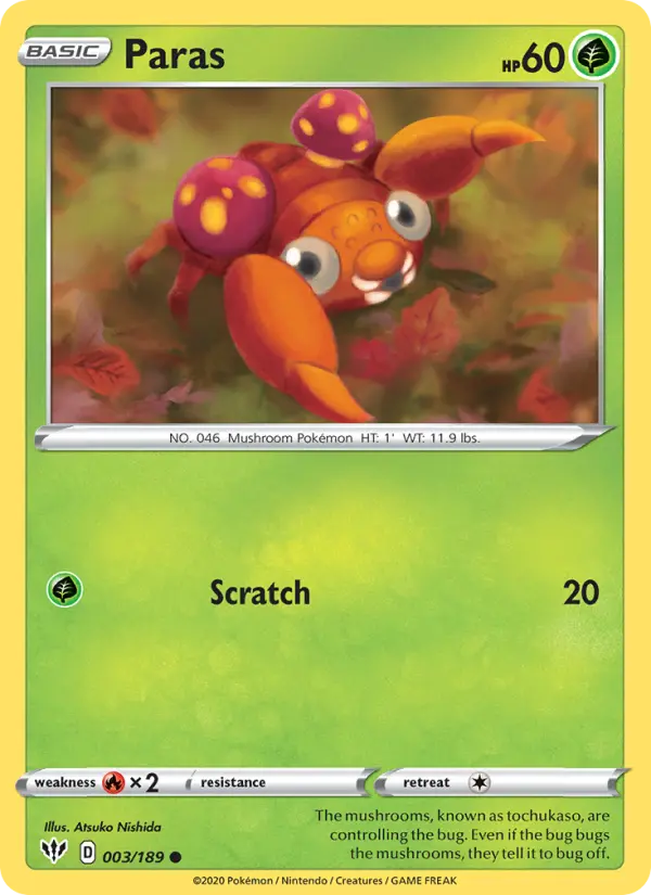 Paras — Darkness Ablaze card #3