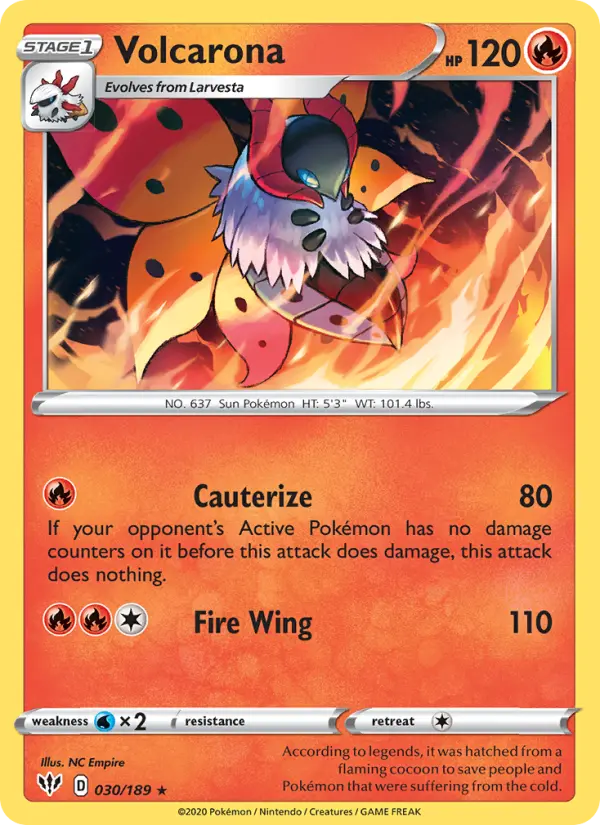 Volcarona — Darkness Ablaze card #30