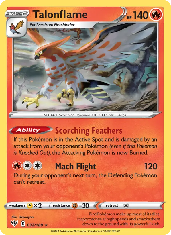 Talonflame — Darkness Ablaze card #32