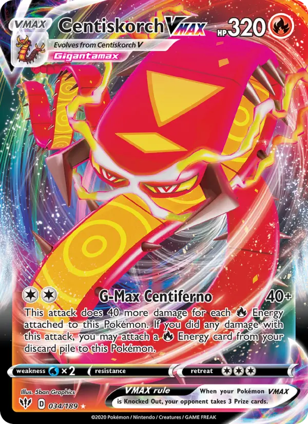 Centiskorch VMAX — Darkness Ablaze card #34