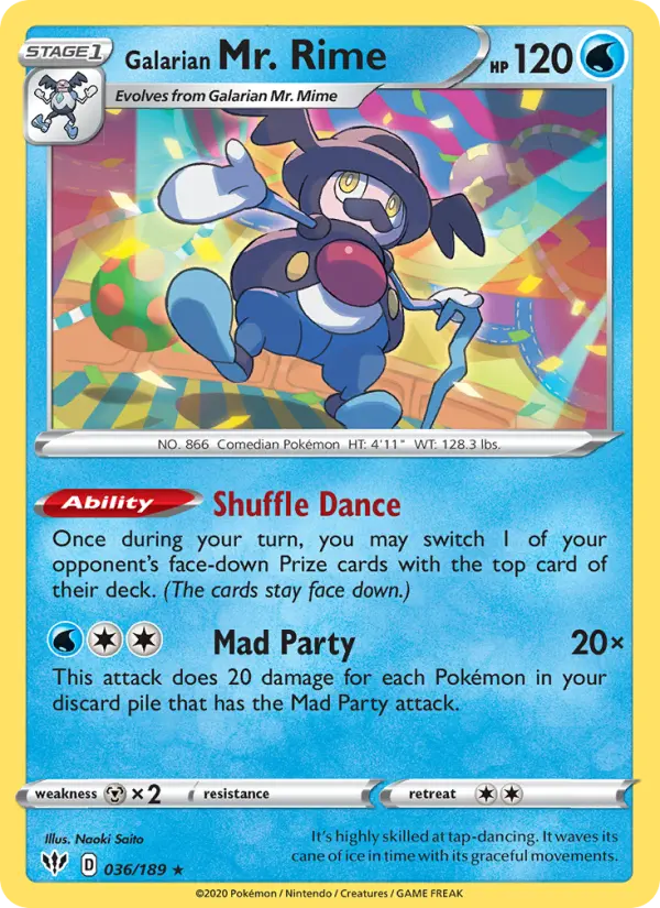 Galarian Mr. Rime — Darkness Ablaze card #36