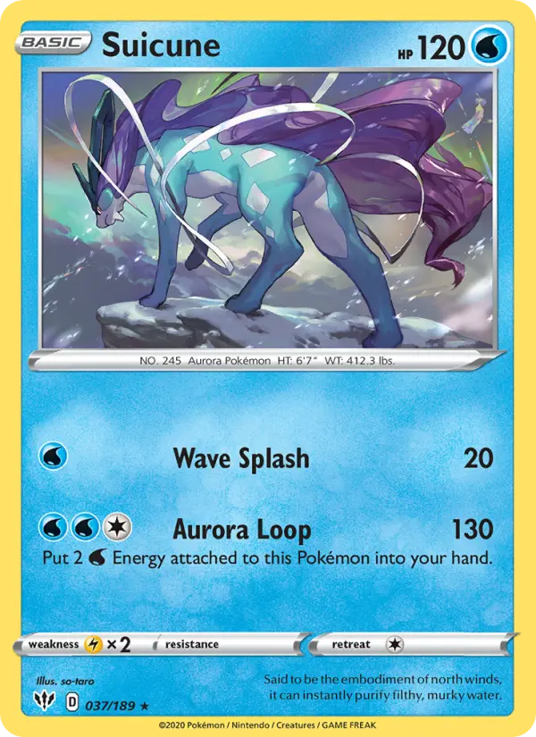 Suicune — Darkness Ablaze card #37