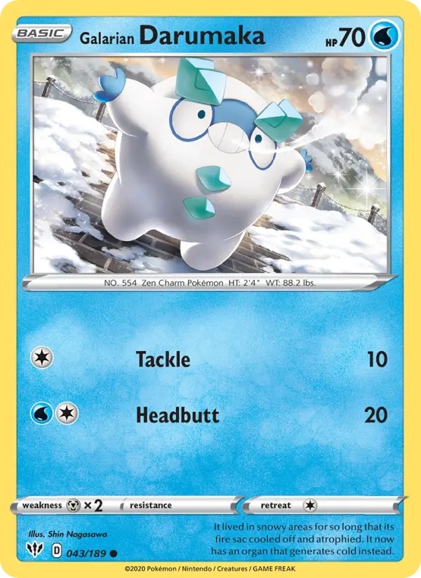 Galarian Darumaka — Darkness Ablaze card #43