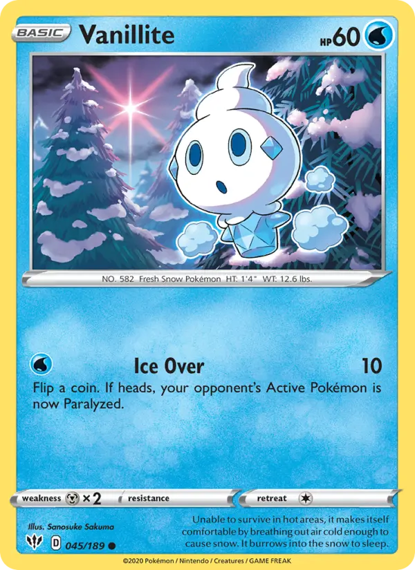 Vanillite — Darkness Ablaze card #45