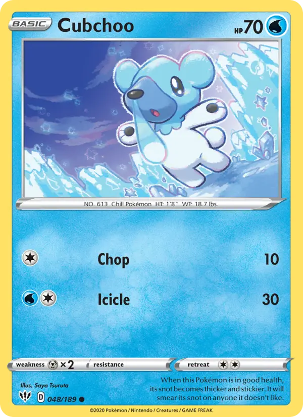 Cubchoo — Darkness Ablaze card #48