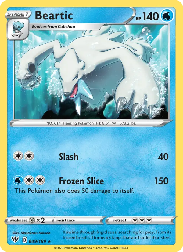Beartic — Darkness Ablaze card #49