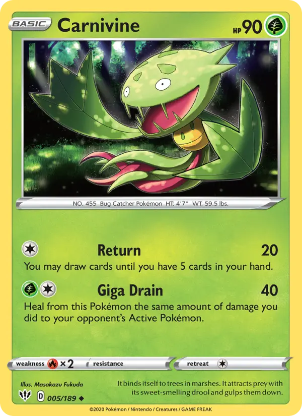 Carnivine — Darkness Ablaze card #5