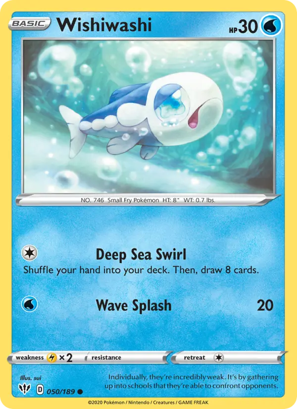 Wishiwashi — Darkness Ablaze card #50