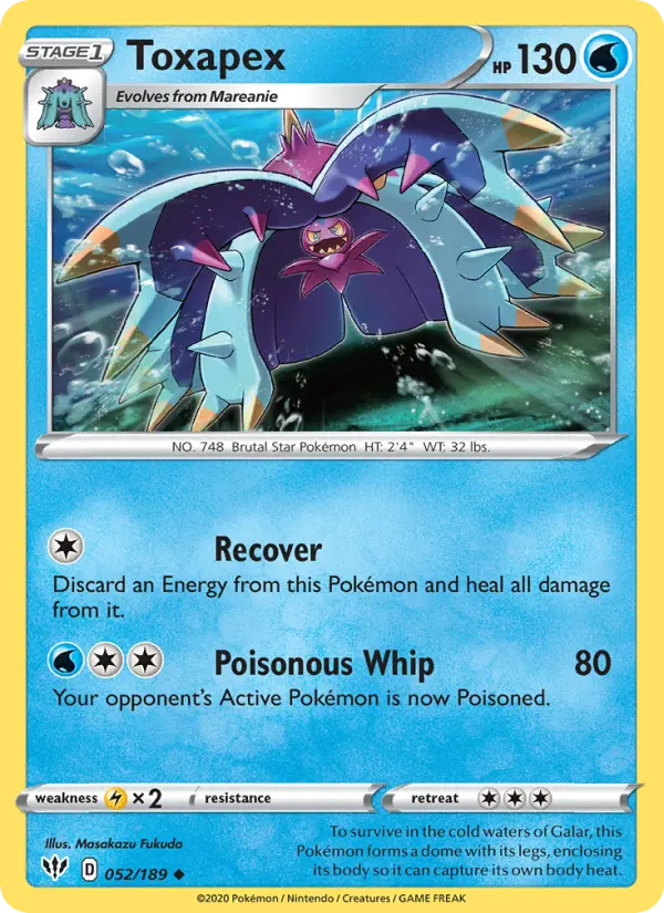 Toxapex — Darkness Ablaze card #52