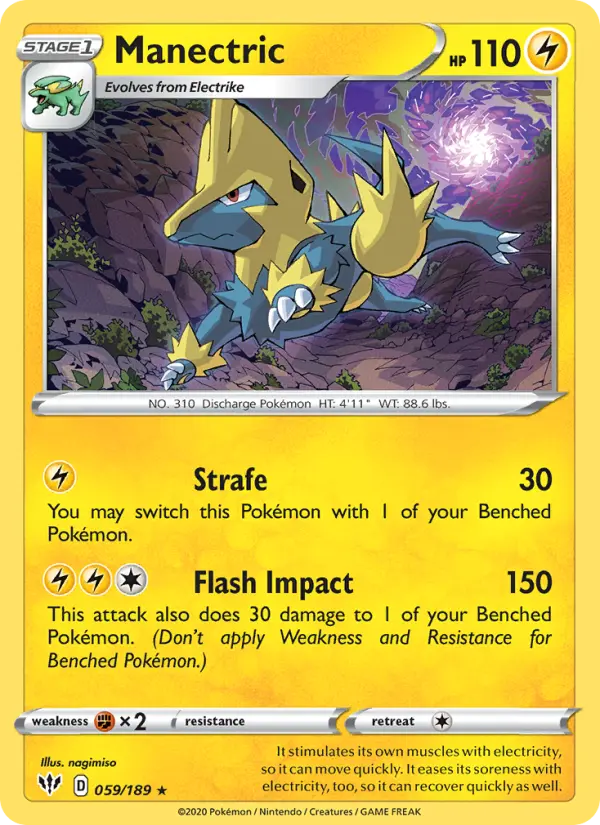 Manectric — Darkness Ablaze card #59