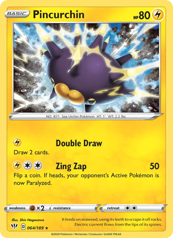 Pincurchin — Darkness Ablaze card #64