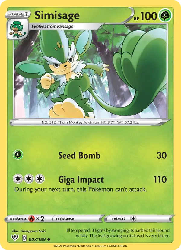 Simisage — Darkness Ablaze card #7