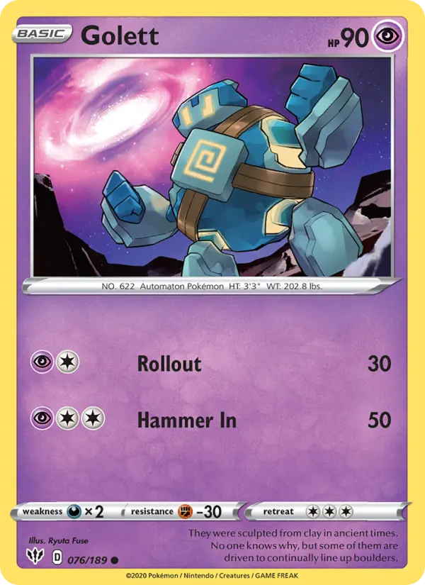 Golett — Darkness Ablaze card #76