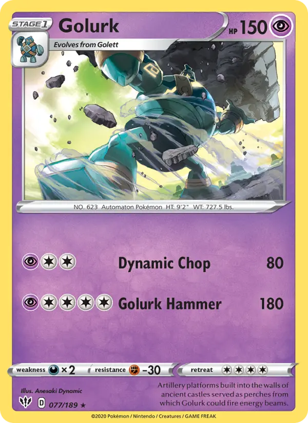 Golurk — Darkness Ablaze card #77