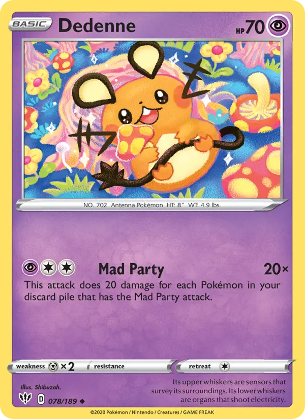 Dedenne — Darkness Ablaze card #78