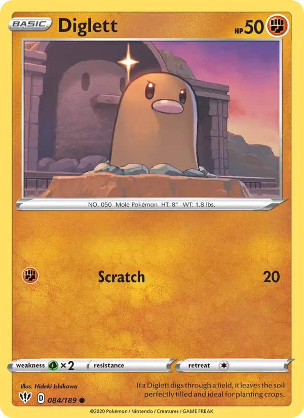 Diglett — Darkness Ablaze card #84
