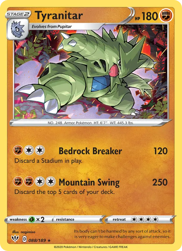 Tyranitar — Darkness Ablaze card #88
