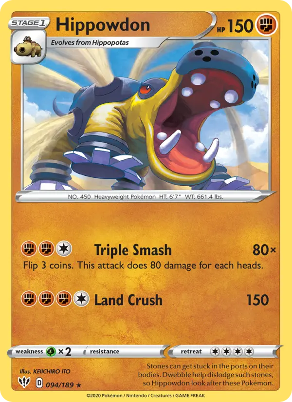 Hippowdon — Darkness Ablaze card #94