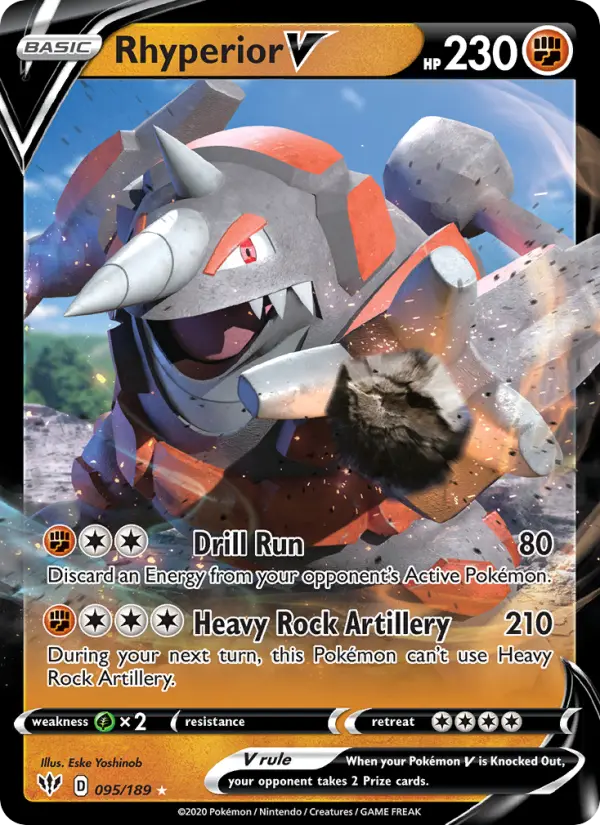 Rhyperior V — Darkness Ablaze card #95