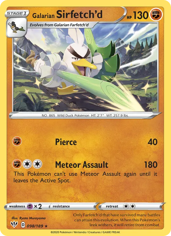 Galarian Sirfetch'd — Darkness Ablaze card #98