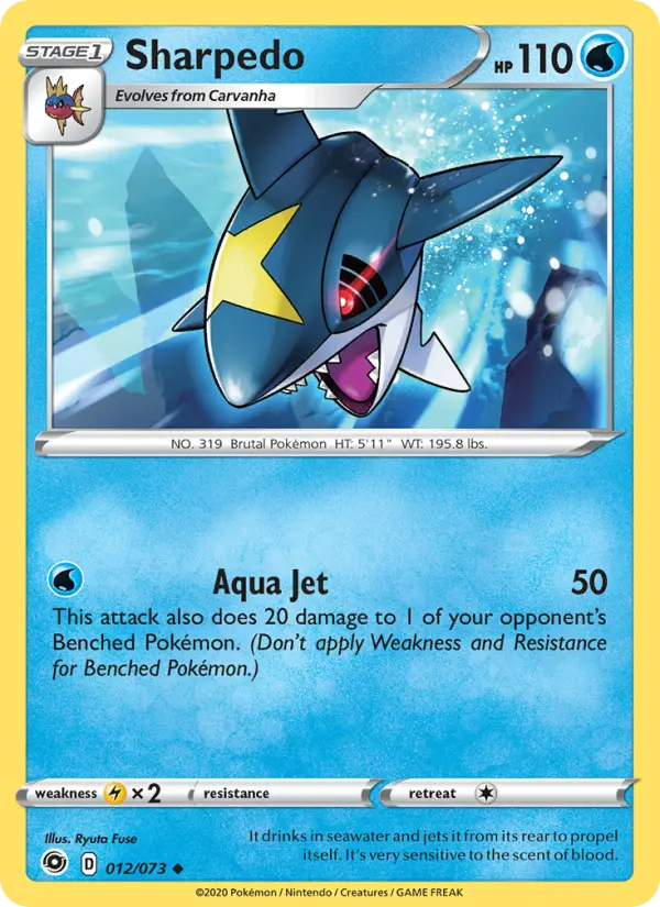 Sharpedo — Champion's Path card #12
