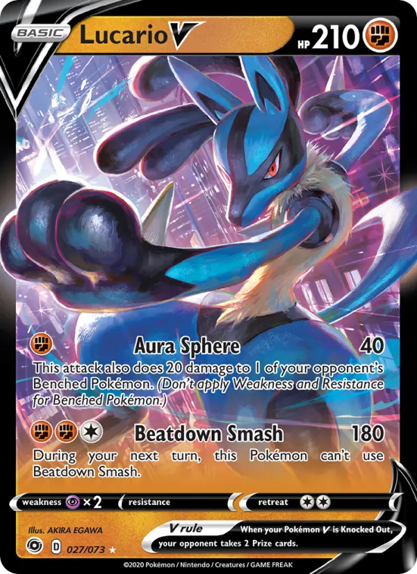 Lucario V — Champion's Path card #27
