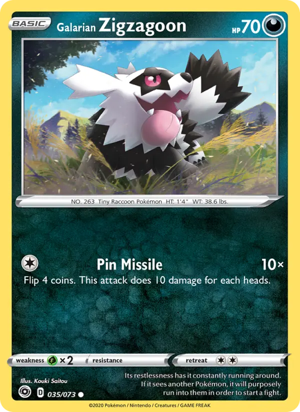 Galarian Zigzagoon — Champion's Path card #35