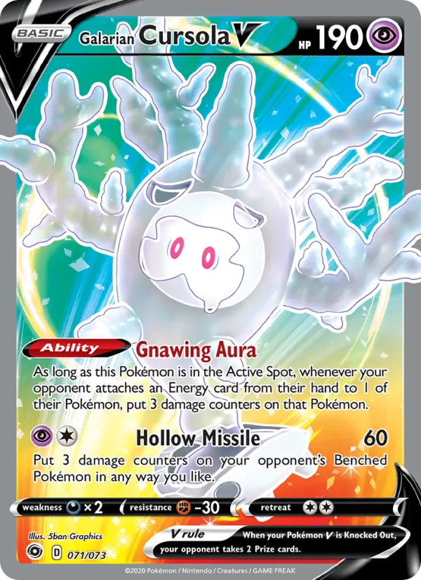 Galarian Cursola V — Champion's Path card #71