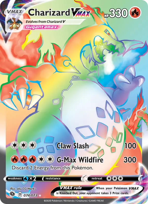 Charizard VMAX — Champion's Path card #74