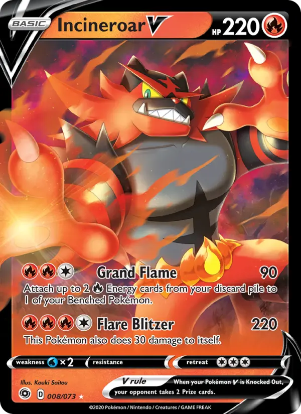 Incineroar V — Champion's Path card #8