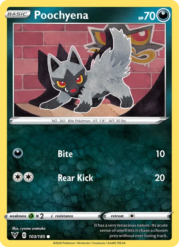 Poochyena — Vivid Voltage card #103