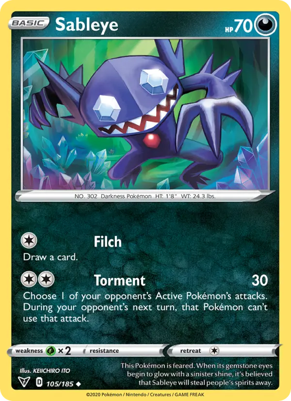 Sableye — Vivid Voltage card #105