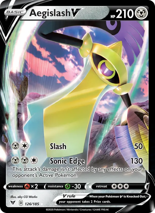 Aegislash V — Vivid Voltage card #126