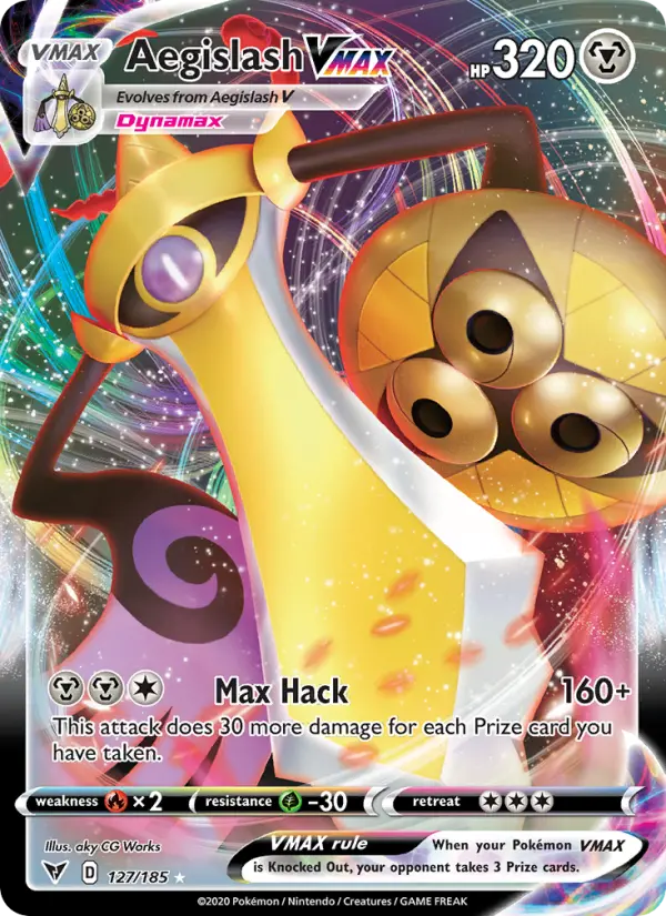 Aegislash VMAX — Vivid Voltage card #127
