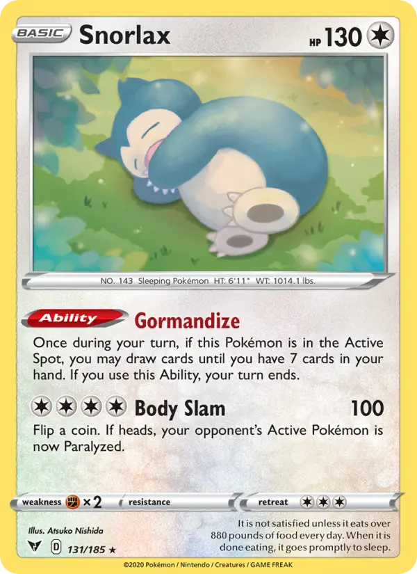 Snorlax — Vivid Voltage card #131