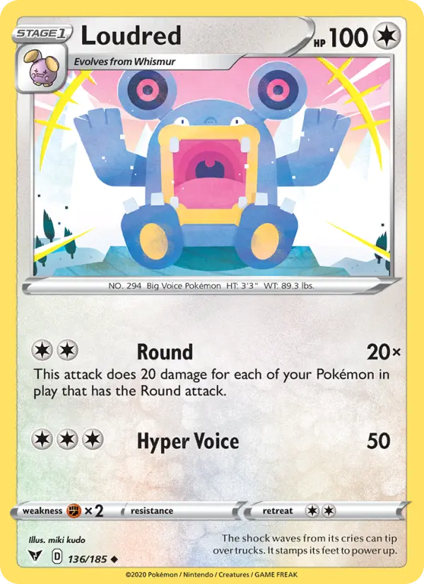 Loudred — Vivid Voltage card #136