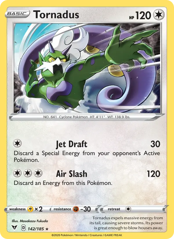 Tornadus — Vivid Voltage card #142