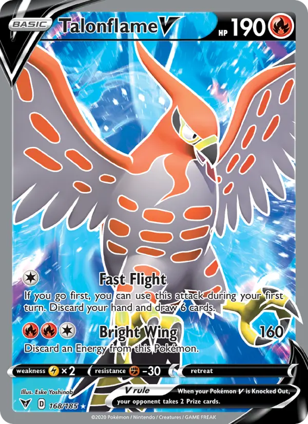 Talonflame V — Vivid Voltage card #168